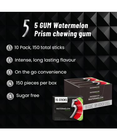 Chewing Gum Sans Sucre Wrigley 5 10 Paquets de Quinze Pi ces (Total 150 Pi ces) Past que (Prism) - Buy Online on GoSupps.com
