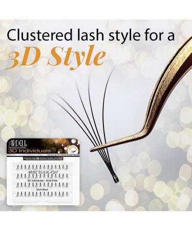 Ardell 3D Short Black False Lashes x4 Packs - Natural Looking Individuals - Buy Online on GoSupps.com