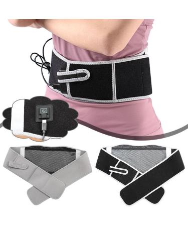 Electrical USB Heating Warmer - Hot Waist & Lumbar Spine Support Belt | Pain Relief Massage Cushion - 1PC Gray - Buy Online on GoSupps.com