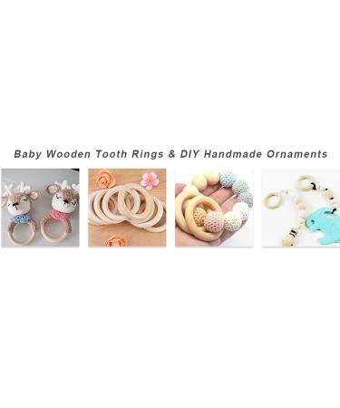 Akozon Baby Teether Toys - 10pcs Natural Wooden Teething Rings & Bracelets | Safe Baby Teething Accessories | Ideal DIY Craft - Buy Online on GoSupps.com