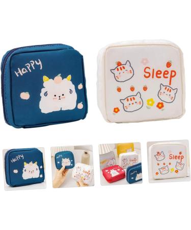 Healeved Mini Money Exchange & Makeup Bag 6-Piece Cotton Pocket Storage for Napkins Change & Essentials | Portable & Large Capacity | White Marinex 12.5x12cm - Buy Online on GoSupps.com