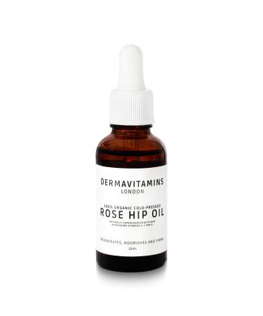 DermaVitamins 100% Organic Cold-Pressed Rose Hip Oil (30ml) 30 ml
