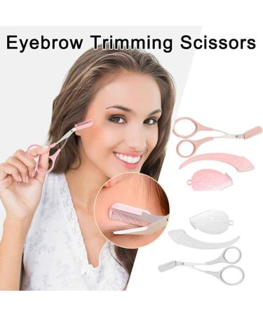 Jkapagzy Women's Eyebrow Trimming Scissors & Comb - Professional Brow Accessories for Perfect Eyebrows - Rose Color - Buy Online on GoSupps.com