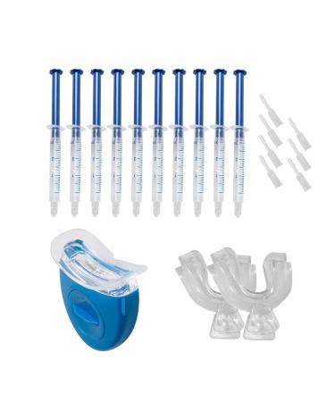Teeth Whitening Kit with LED Light  10PCS 3ML 44% CP Teeth Whitening Gel Tooth Whitener  2PCS Mouth Trays 0.10 Fl Oz (Pack of 1)