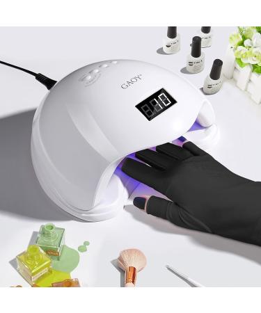 RAYOCON UV Gloves for Nail Lamp | UPF50+ UV Protection Fingerless Gloves | Black Manicure Gloves for Nail UV Light - Buy Online on GoSupps.com