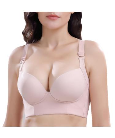Yhybn Plus Size Minimizer Women BH Full Coverage Seamless BHS Wireless Shaper BH Daily Soft Supporting everyday sports (color: pink size: 40/90cde)