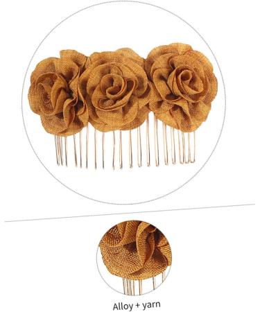minkissy Barrettes for Women Hairclips Metal Hair Clips Womens Hair Clips Hair Pin Hair Barrettes Bridal Barrette Cloth Flower Hairpin Flower Hair Clip Miss Wedding Hair Accessories - Buy Online on GoSupps.com