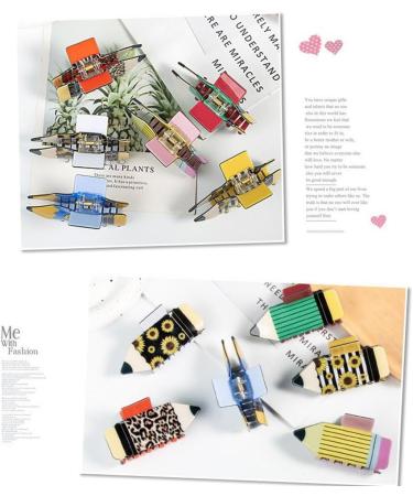 Pencil Claw Clip Teacher Themed Claw Clips Pencil Hair Claw Clip Teacher Hair Clip 2024 New Pencil Claw Clip Fun Hair Accessories Fun Pencil Hairpin Pencil Hair Clip Set (F) - Buy Online on GoSupps.com