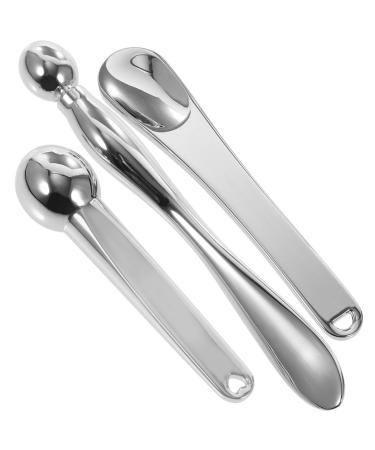 Angoily 3pi ces Cuill re De Zinc Pour Contour Yeux Outil De Massage Pour Yeux Spatule Multifonctionnelle Pour Maquillage