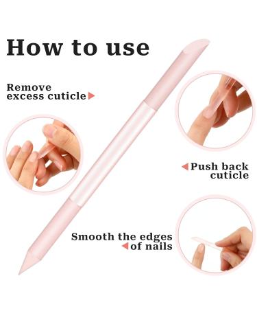 Professional Double-Sided Glass Nail File & Skin Remover Tool - 2 Pieces (Blue & Pink) for Perfect Manicure - Buy Online on GoSupps.com