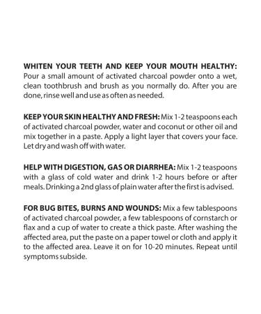 Nova Nutritions Activated Charcoal Powder 16 oz (454g) - Food Grade Teeth Whitener & Oral Health - Buy Online on GoSupps.com