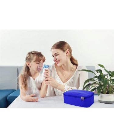 Beautyflier Portable Nebulizer Carrying Case - Thicken Asthma Inhaler Holder for Adults and Kids - Blue Travel Bag for Inhaler Masks - Buy Online on GoSupps.com