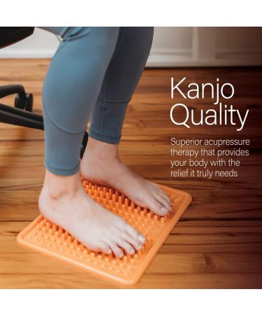 Kanjo Acupressure Foot Pain Relief Mat for Plantar Fasciitis & Heel Pain | Pressure Point Massager for Arch Pain | Ideal for Standing Desk | FSA & HSA Eligible - Buy Online on GoSupps.com