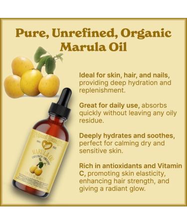 Natural Born Oils Marula Oil 4oz | 100% Pure Organic & Cold-Pressed | Rejuvenating & Moisturizing with Pump & Dropper - Buy Online on GoSupps.com