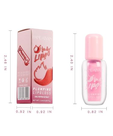 3 Colors Lip Plumper Gloss with Chili Extract | Hydrating Volumizing & High Shine Lip Tint for Fuller Lips - Perfect Makeup for Women & Girls - Buy Online on GoSupps.com