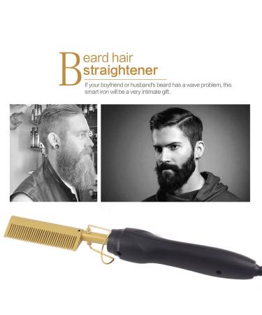 Heat Hot Ceramic Electric Hair Straightener & Curler Comb for Natural Hair & Beards - International Shipping - Buy Online on GoSupps.com