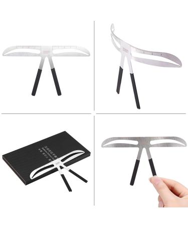 Eyebrow Ruler & Stamp Kit - 4 Types of Reusable Eyebrow Stencils for Perfect Shape & Balance - Buy Online on GoSupps.com