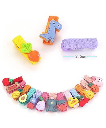 Buy Mhwan Hair Clips for Girls - 26-Piece Set of Colorful Fruit Vegetable & Doll Designs - Non-Damaging & Beautiful Hair Accessories - Buy Online on GoSupps.com