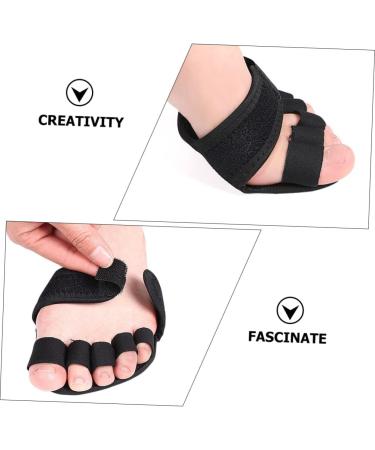 FRCOLOR Five Finger Half Socks for Women | Cotton Seamless Forefoot Pads for High Heels | Dressy Toe Covers | Comfortable Eversion Sbr - Black - Buy Online on GoSupps.com