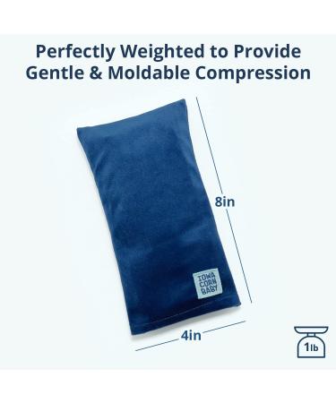 Iowa Corn Baby Mini Heating Pad - Reusable Cold Pack - Weighted for Soreness - 4x8 - 1 lb - Oasis Blue - Buy Online on GoSupps.com