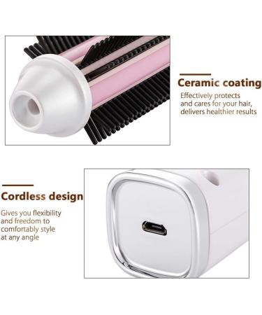 Portable USB Cordless Hair Straightener & Curling Comb - 2600mAh Battery Dual Voltage Travel-Friendly White - Buy Online on GoSupps.com