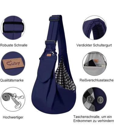 Buy Cuby Adjustable Dog & Cat Sling Carrier - Travel Pet Bag with Buckle & Velcro Fastener | International Shipping - Buy Online on GoSupps.com