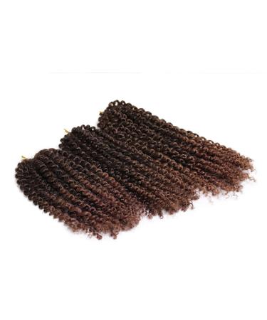 Eunice Hair 3 Packs Ombre Brown Braids Extensions - T1B/30 8-12 Inch Marlybob for African American Styles - Buy Online on GoSupps.com