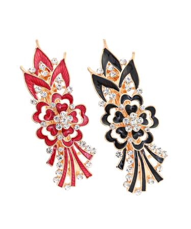 Beaupretty bridal hair clip french hair pin hair barrettes for girls rhinestone hair clip french barrette hair clips rhinestone barrettes girl hair clips crystal bride hair Crystal