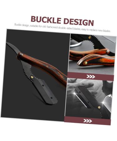 FOMIYES Manual Bart Razor - Professional Wood Handled Cutting Tool for Men | Small Nursing Beautier | Durable Stainless Steel | 16x3.3x1.2cm | International Shipping Available - Buy Online on GoSupps.com