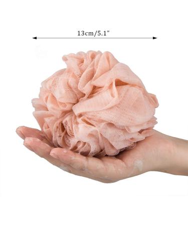 4 Pack Extra Large Bath Loofah Sponge Set - Mesh Pouf Scrubber for Shower, Pink White Blue Green - Buy Online on GoSupps.com