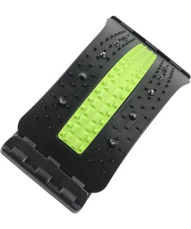 Verdant Touch Back Massage Device - Adjustable Lumbar Cracker Stretcher | 4-Level Spine Deck in Green & Black for Ultimate Back Pain Relief - Buy Online on GoSupps.com