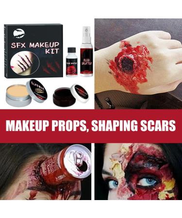  Uadme SFX Professional Makeup Kit Halloween Vampire Zombie Costume Artificial Blood Gel Wax for Scars Realistic Wounds Cuts Burns for Halloween Party - Buy Online on GoSupps.com