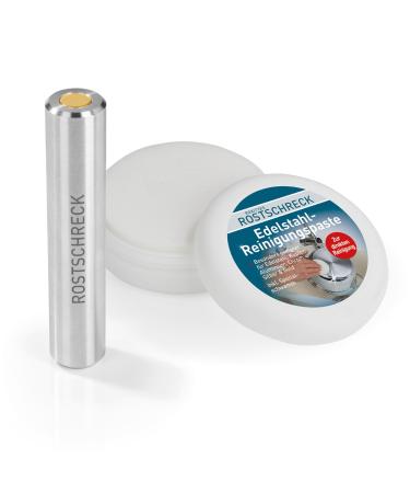 Rokitta's rust shake-rust magnet for flight grost in the dishwasher set with stainless steel cleaning paste |Prevents rust stains ensures radiant dishes pots and pans without chemistry