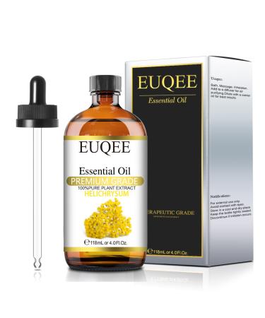 EUQEE Helichrysum Essential Oil 118ml Pure Helichrysum Oil Aromatherapy Essential Oil Natural Essential Oils for Diffusers Humidifier Relax Helichrysum 118.00 ml (Pack of 1)