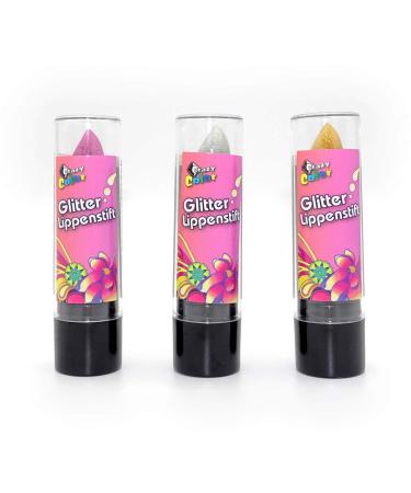 Crazy Color Pink Glitter Lipstick for Carnival & Mardi Gras - Stunning Party Makeup - Buy Online on GoSupps.com