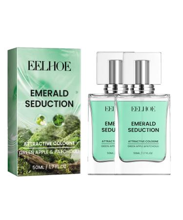 2024 New Cologne for Men Pheromone Cologne for Men Cologne Fragrances for Men with Pheromones Men's Pheromone Cologne to Attract Woman (50ML) (EMERALD SEDUCTION-2 Pack)