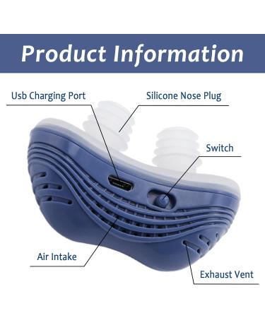 Smart Throat Anti-Snoring Device | Adjustable Snoring Stopper Aid with Double Eddy Current Fan | Improved Nighttime Sleeping | White - Buy Online on GoSupps.com