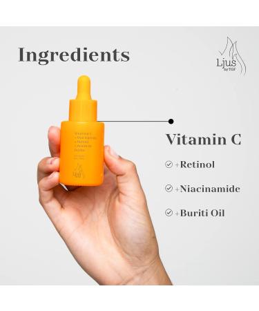 Buy LJUS C Bright Oil - Vitamin C Serum with Niacinamide & Retinol for Anti-Aging Dark Spots Vegan & Cruelty-Free - 1 fl. oz | International Shipping - Buy Online on GoSupps.com