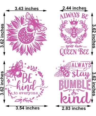 Alinacutle Reusable Self-Adhesive Silk Screen Printing Stencil: BEE Kind Sentiments 8x8 - Ideal for Home Decor on Wood, Fabric, Walls & More! - Buy Online on GoSupps.com