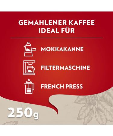 Buy Lavazza Qualit Rossa Ground Coffee - Arabica & Robusta Blend 250g | Rich Chocolate & Dried Fruits Aroma Medium Roast Intensity 5/10 - Buy Online on GoSupps.com