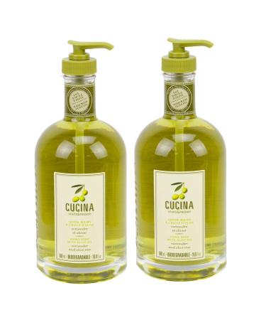 Cucina Purifying Hand Wash Coriander and Olive Tree 16.9 Fl Oz Glass Bottle by Cucina
