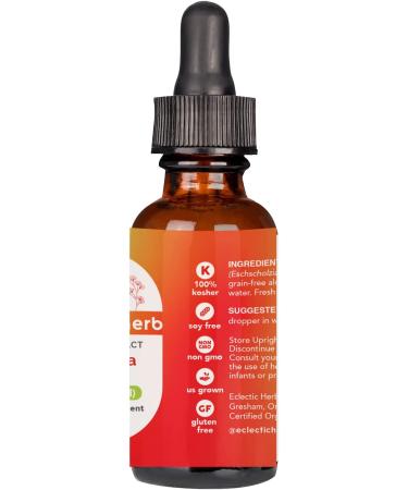 Buy Eclectic Institute Organic California Poppy Extract - 2 fl oz (60 ml) - Natural Herbal Supplement - Buy Online on GoSupps.com