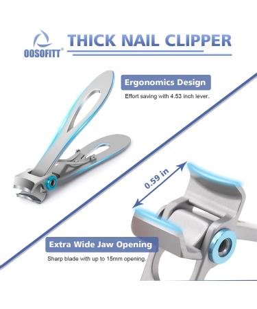 Ingrown Toenail Clippers Kit for Seniors/Adults by OOSOFITT - Wide Jaw Opening Nail Clipper for Thick Nails - Pedicure Tool for Ingrown/Thick Nails - Buy Online on GoSupps.com