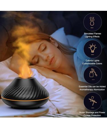 Ranjima Flame Diffuser - 7 Color Aroma Lamp & Humidifier | Waterless Auto Power-Off | Perfect for Home Bedroom Yoga & Office - Buy Online on GoSupps.com