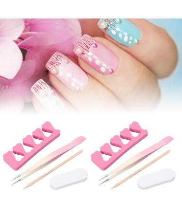 Precision Straight Pointed Nail Tweezers & Manicure Nipper Set | Nail Art Tools & Finger Separator for Perfect Nails - Buy Online on GoSupps.com