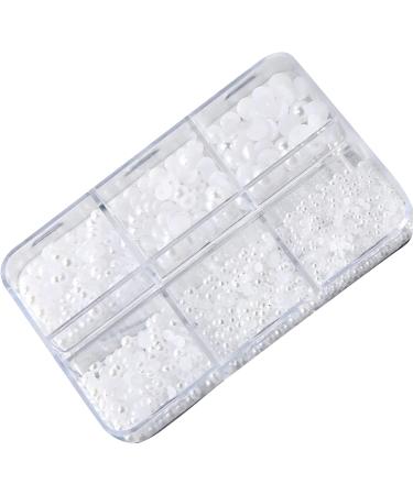 FEIlei Mix Size White Nail Art Tip Half Pearls 3D Nail Beads Rhinestones Decoration DIY Tool Beauty Manicure Supplies - Buy Online on GoSupps.com