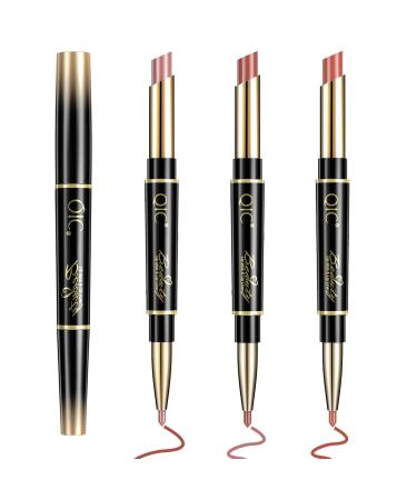 Buy 3PCS Rose Pink Lip Liner & Lipstick Set - Long Lasting Matte Milk Tea & Barbie Pink Waterproof Combo for Women - Buy Online on GoSupps.com
