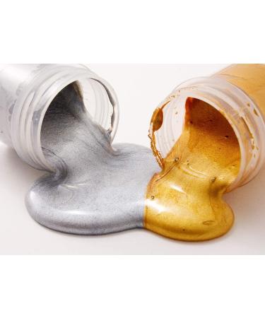 8 Pack Metallic Acrylic Paint Set (20 mL) - Multicolored Paints for Indoor and Outdoor Use on Canvas, Paper, Rock, Wood, Metal & Walls - Perfect Gift for Artists - Buy Online on GoSupps.com