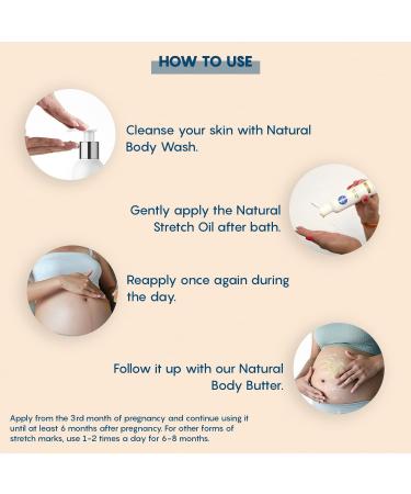 The Moms Co. Natural Stretch Oil 7 in 1 Natural Bio Oil - Clinically Proven Formula - Australia-Certified Toxin-Free and Mineral-Oil-Free Elasticity Belly Oil 100 ml - Buy Online on GoSupps.com