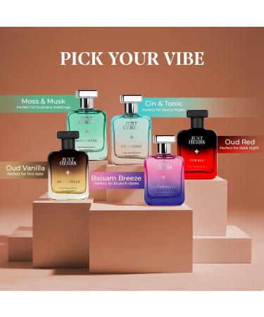 Ju.st He.rbs Intense Oud Amber Eau Da Parfum for Men 50 ml | Long Lasting Pure Fragrance Body Spray Mens Perfume with Flowers & Spices - Buy Online on GoSupps.com